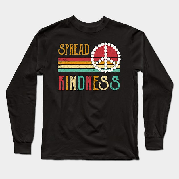 Spread Kindness Anti Bullying Peace Sign Inspirational Long Sleeve T-Shirt by TMSTORE